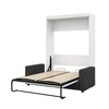 Bestar Edge 73W Full Murphy Bed and a Sofa, White 70720-000017